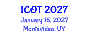 International Conference on Orthopedics and Traumatology (ICOT) January 16, 2027 - Montevideo, Uruguay International Conference on Orthopedics and Traumatology (ICOT) January 16, 2027 - Montevideo, Uruguay