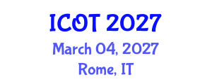 International Conference on Orthopedics and Traumatology (ICOT) March 04, 2027 - Rome, Italy International Conference on Orthopedics and Traumatology (ICOT) March 04, 2027 - Rome, Italy