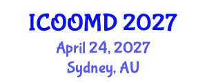 International Conference on Osteoporosis, Osteoarthritis and Musculoskeletal Diseases (ICOOMD) April 24, 2027 - Sydney, Australia International Conference on Osteoporosis, Osteoarthritis and Musculoskeletal Diseases (ICOOMD) April 24, 2027 - Sydney, Australia