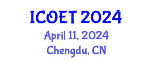 International Conference on Ottoman Empire and Turkey (ICOET) April 11, 2024 - Chengdu, China
