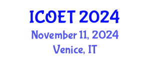 International Conference on Ottoman Empire and Turkey (ICOET) November 11, 2024 - Venice, Italy