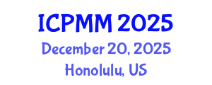International Conference on Pain Medicine and Management (ICPMM) December 20, 2025 - Honolulu, United States