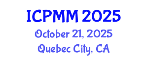 International Conference on Pain Medicine and Management (ICPMM) October 21, 2025 - Quebec City, Canada