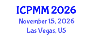 International Conference on Pain Medicine and Management (ICPMM) November 15, 2026 - Las Vegas, United States International Conference on Pain Medicine and Management (ICPMM) November 15, 2026 - Las Vegas, United States
