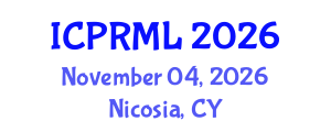 International Conference on Pattern Recognition and Machine Learning (ICPRML) November 04, 2026 - Nicosia, Cyprus