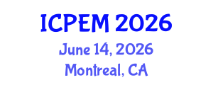 International Conference on Pavement Engineering and Materials (ICPEM) June 14, 2026 - Montreal, Canada