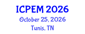 International Conference on Pavement Engineering and Materials (ICPEM) October 25, 2026 - Tunis, Tunisia International Conference on Pavement Engineering and Materials (ICPEM) October 25, 2026 - Tunis, Tunisia