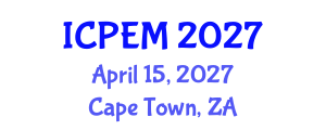 International Conference on Pavement Engineering and Materials (ICPEM) April 15, 2027 - Cape Town, South Africa