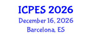 International Conference on Pavement Engineering and Science (ICPES) December 16, 2026 - Barcelona, Spain International Conference on Pavement Engineering and Science (ICPES) December 16, 2026 - Barcelona, Spain