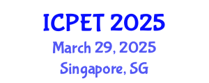 International Conference on Pavement Engineering and Technology (ICPET) March 29, 2025 - Singapore, Singapore