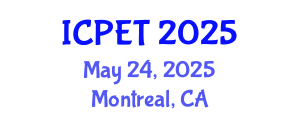International Conference on Pavement Engineering and Technology (ICPET) May 24, 2025 - Montreal, Canada