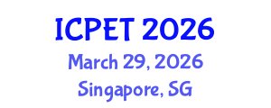 International Conference on Pavement Engineering and Technology (ICPET) March 29, 2026 - Singapore, Singapore