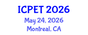 International Conference on Pavement Engineering and Technology (ICPET) May 24, 2026 - Montreal, Canada