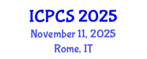 International Conference on Peace and Conflict Studies (ICPCS) November 11, 2025 - Rome, Italy