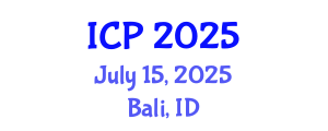 International Conference on Pediatrics (ICP) July 15, 2025 - Bali, Indonesia