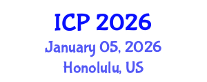 International Conference on Pediatrics (ICP) January 05, 2026 - Honolulu, United States International Conference on Pediatrics (ICP) January 05, 2026 - Honolulu, United States