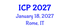 International Conference on Pediatrics (ICP) January 18, 2027 - Rome, Italy International Conference on Pediatrics (ICP) January 18, 2027 - Rome, Italy