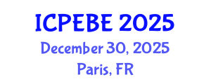 International Conference on People, Ecosystems and Built Environment (ICPEBE) December 30, 2025 - Paris, France