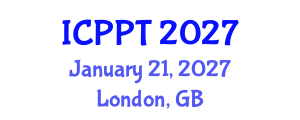 International Conference on Personality Psychology and Theories (ICPPT) January 21, 2027 - London, United Kingdom International Conference on Personality Psychology and Theories (ICPPT) January 21, 2027 - London, United Kingdom