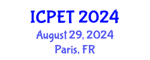 International Conference on Petroleum Engineering and Technology (ICPET) August 29, 2024 - Paris, France