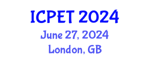 International Conference on Petroleum Engineering and Technology (ICPET) June 27, 2024 - London, United Kingdom
