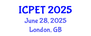 International Conference on Petroleum Engineering and Technology (ICPET) June 28, 2025 - London, United Kingdom