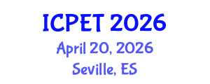 International Conference on Petroleum Engineering and Technology (ICPET) April 20, 2026 - Seville, Spain International Conference on Petroleum Engineering and Technology (ICPET) April 20, 2026 - Seville, Spain