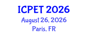 International Conference on Petroleum Engineering and Technology (ICPET) August 26, 2026 - Paris, France