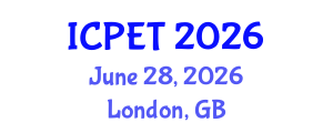 International Conference on Petroleum Engineering and Technology (ICPET) June 28, 2026 - London, United Kingdom