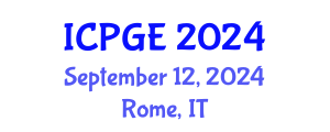International Conference on Petroleum Geochemistry and Exploration (ICPGE) September 12, 2024 - Rome, Italy