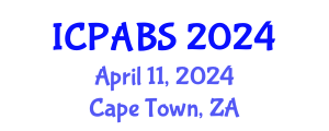 International Conference on Pharmaceutical and Biomedical Sciences (ICPABS) April 11, 2024 - Cape Town, South Africa