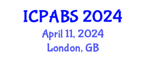 International Conference on Pharmaceutical and Biomedical Sciences (ICPABS) April 11, 2024 - London, United Kingdom