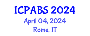 International Conference on Pharmaceutical and Biomedical Sciences (ICPABS) April 04, 2024 - Rome, Italy