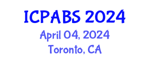 International Conference on Pharmaceutical and Biomedical Sciences (ICPABS) April 04, 2024 - Toronto, Canada