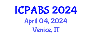 International Conference on Pharmaceutical and Biomedical Sciences (ICPABS) April 04, 2024 - Venice, Italy