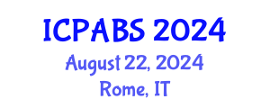 International Conference on Pharmaceutical and Biomedical Sciences (ICPABS) August 22, 2024 - Rome, Italy
