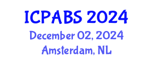 International Conference on Pharmaceutical and Biomedical Sciences (ICPABS) December 02, 2024 - Amsterdam, Netherlands