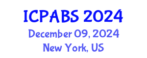 International Conference on Pharmaceutical and Biomedical Sciences (ICPABS) December 09, 2024 - New York, United States