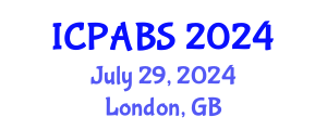 International Conference on Pharmaceutical and Biomedical Sciences (ICPABS) July 29, 2024 - London, United Kingdom