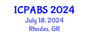 International Conference on Pharmaceutical and Biomedical Sciences (ICPABS) July 18, 2024 - Rhodes, Greece
