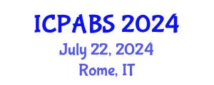 International Conference on Pharmaceutical and Biomedical Sciences (ICPABS) July 22, 2024 - Rome, Italy