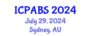 International Conference on Pharmaceutical and Biomedical Sciences (ICPABS) July 29, 2024 - Sydney, Australia
