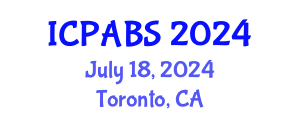 International Conference on Pharmaceutical and Biomedical Sciences (ICPABS) July 18, 2024 - Toronto, Canada