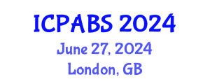 International Conference on Pharmaceutical and Biomedical Sciences (ICPABS) June 27, 2024 - London, United Kingdom