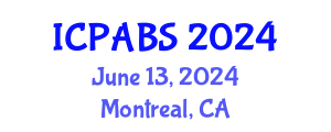 International Conference on Pharmaceutical and Biomedical Sciences (ICPABS) June 13, 2024 - Montreal, Canada