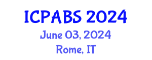 International Conference on Pharmaceutical and Biomedical Sciences (ICPABS) June 03, 2024 - Rome, Italy