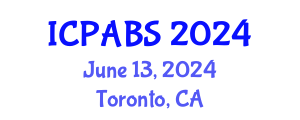 International Conference on Pharmaceutical and Biomedical Sciences (ICPABS) June 13, 2024 - Toronto, Canada