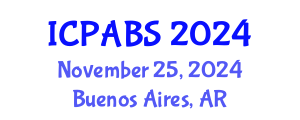 International Conference on Pharmaceutical and Biomedical Sciences (ICPABS) November 25, 2024 - Buenos Aires, Argentina