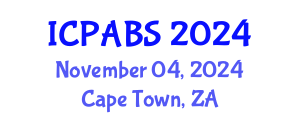 International Conference on Pharmaceutical and Biomedical Sciences (ICPABS) November 04, 2024 - Cape Town, South Africa
