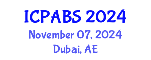 International Conference on Pharmaceutical and Biomedical Sciences (ICPABS) November 07, 2024 - Dubai, United Arab Emirates